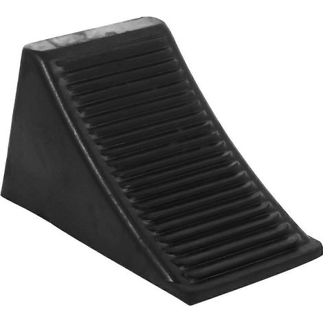 Cale de roue en caoutchouc robuste, bloc de protection pour trottoir pour véhicules, caravanes et remorques-16X9.3CM-Black (1/2)