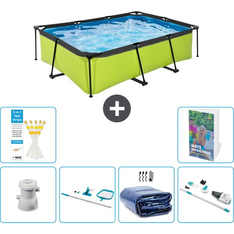 Exit Pool Rechteckig - 220x150x65 cm - 7-teilig S323