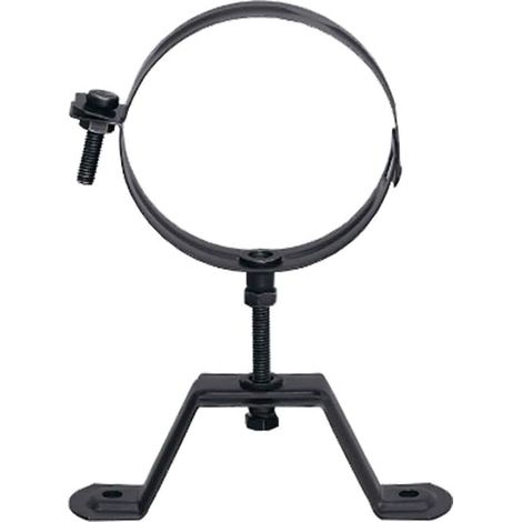 1 Collier De Serrage Mural Réglable Ø80mm Émaillé Noir Pour Conduits De Cheminée Et Poêle À Granulés