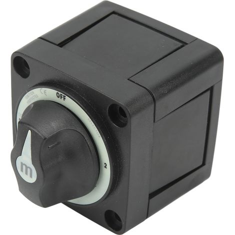 4-stufiger Marine-Batteriewahlschalter, Stromkreistrennschalter für Boote, Wohnmobile, 12V/24V, robust, mit Drehknopf, wasserdicht. (1/5)