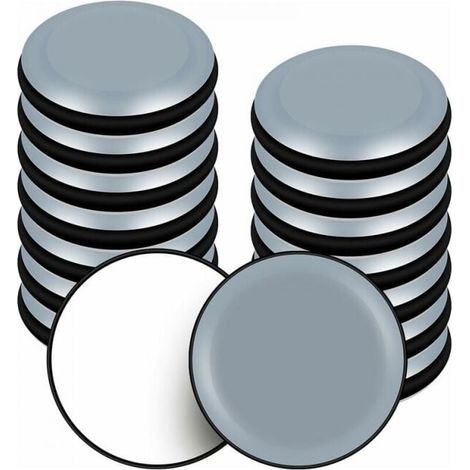 16 Pièces 50mm Patins en Téflon pour Meubles AdhésifsPatin Glisseur Ronds pour Chaise Canapé Table Fauteuil (1/5)