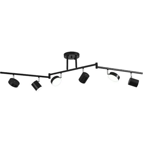 Spot LED Moderne Semi-Affleurant, Plafonnier Rotatif à 6 Lumières , 36W 4500K