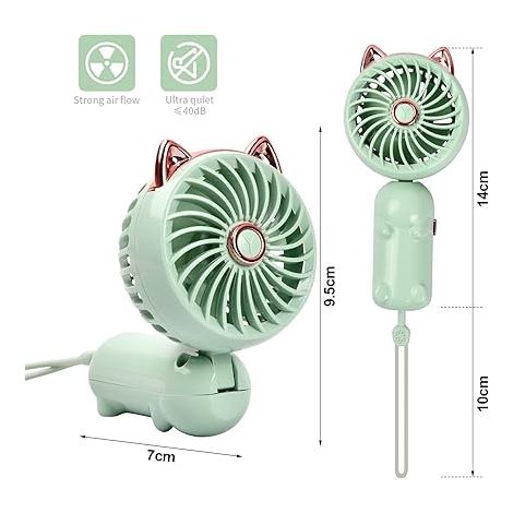 Ventilateur portatif, mini ventilateurs USB, ventilateur portable alimenté par batterie rechargeable-AquaForge