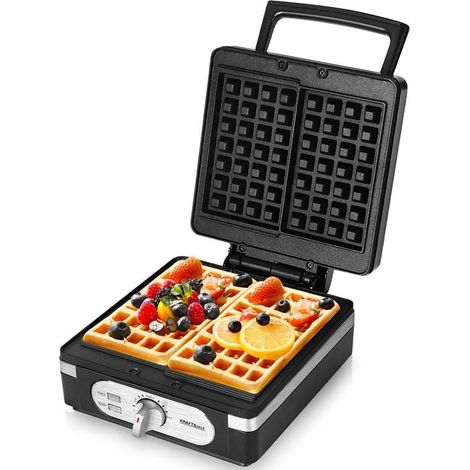 Gaufrier 2000 W – 3 niveaux de température – Chauffage rapide pour gaufres croustillantes – Nettoyage facile