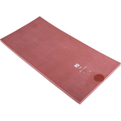 Tapis chauffant en silicone Rectangle RS PRO, 240 V c.a., 533 W, 200 x 400mm ( Prix pour 1 ) (1/3)