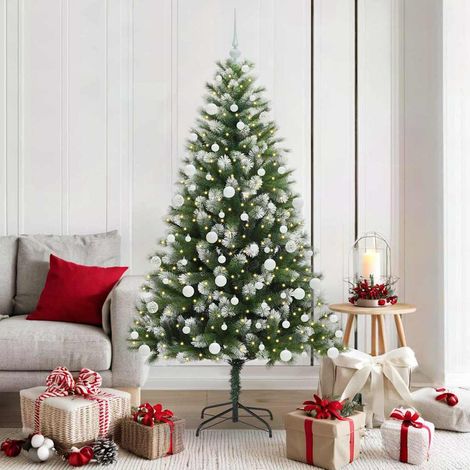 Künstlicher schwenkbarer Weihnachtsbaum mit flockigem Schnee (1/5)