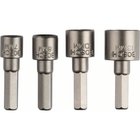 Bosch Juego de 4 Dados Hexagonales 7-13 mm