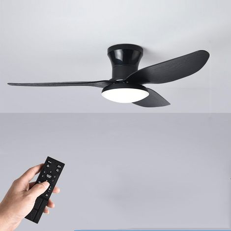 Ventilateur de plafond encastré 40 po avec lumière et télécommande, 3 pales réversibles, 6 vitesses (1/5)