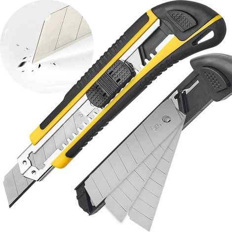 Multi - Function Toolbox Cutter rétractable auto - charge lourde lame rapide TPR + PP poignée coupe carton ou bricolage (1/5)