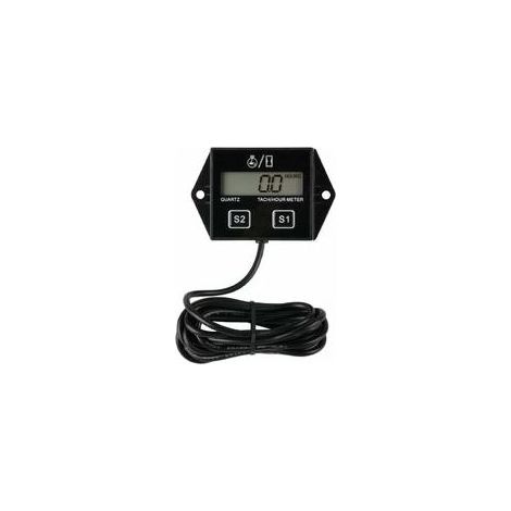 Tachymètre de compteur horaire numérique rappel de maintenance, batterie remplaçable, arrêt automatique, utilisation pour tondeuse à gazon ZTR Générateur de tracteur Marine VTT Motoneige et équipemen