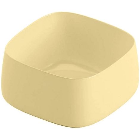 Lavabo appoggio in ceramica 1 scelta cognac quadro 43x43cm colore giallo zinco