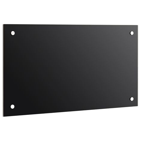 Panel trasero para cocina Cubierta de protección Placa contra salpicadura 90x60CM negro Cocina Protección de pared 6mm ESG