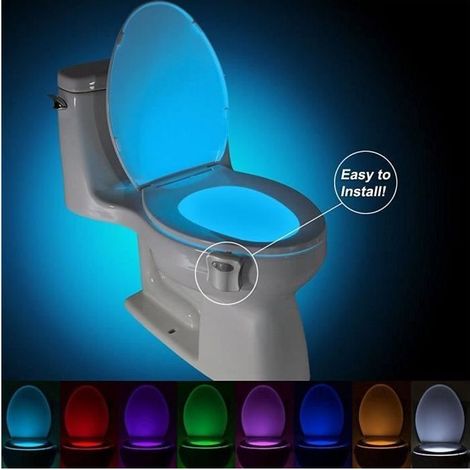 Toilettenleuchte – LED – Bewegungssensor – 8 Farben – Sanftes Licht (1/5)