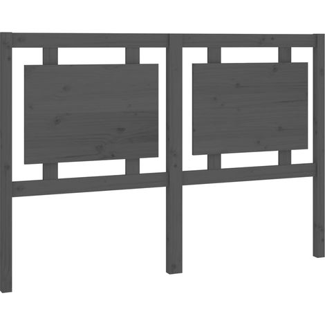 Maison Exclusive - Tête de lit Gris 145,5x4x100 cm Bois massif de pin (1/5)
