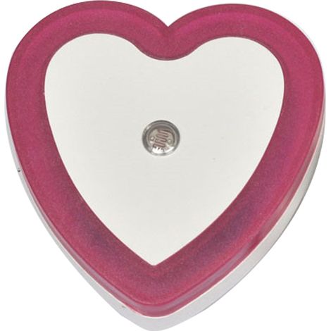 Veilleuse À Détecteur De Luminosité - Forme De Cœur - Pour Chambre Salle De Bain Couloir - 1 Pièce (1/5)