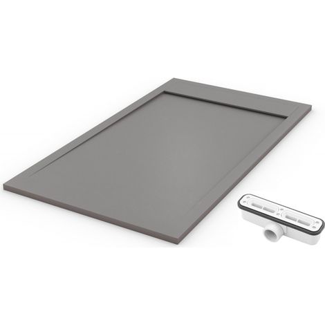Extra flache Duschwanne PREMIUM AMBIENTE Staubgrau RAL 7037 70x110 (1/5)