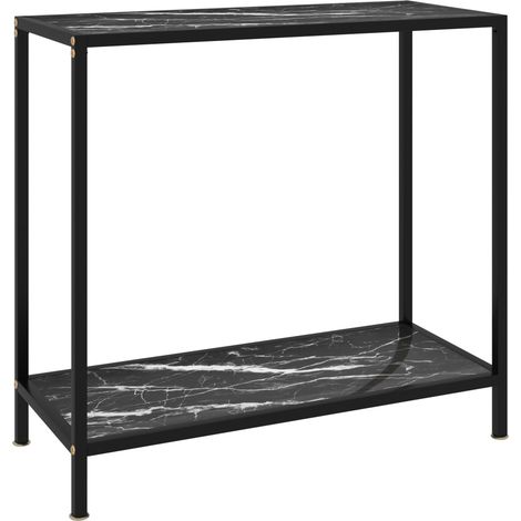 Konsolentisch Schwarz 80x35x75 cm Hartglas