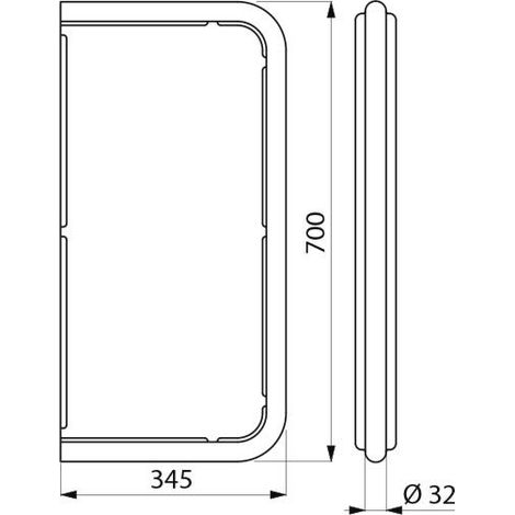 Delabie Urinal-Schamwand TU Edelstahl 1.4301 satiniert