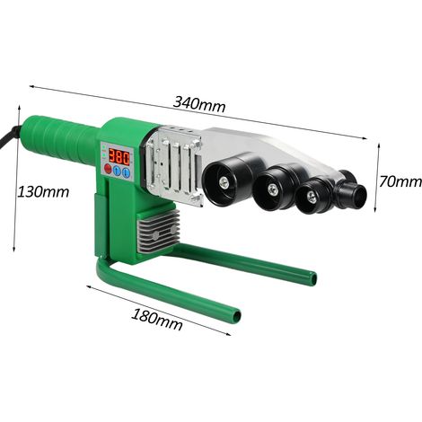 Le kit de soudage d'outils de soudage de tuyaux en plastique contient des têtes de 6 diamètres Machine à eau Chauffage électrique Outils thermofusibles pour tube PPR PE 1000W 110V US (1/5)