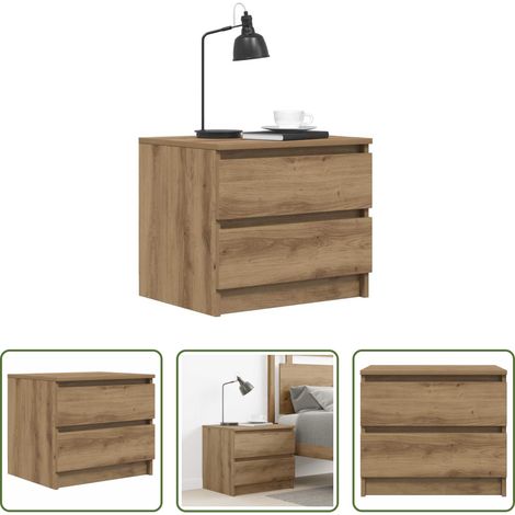 Holzwerkstoff - Nachttisch Artisan-Eiche 50x40x43,5 cm Holzwerkstoff (1/5)