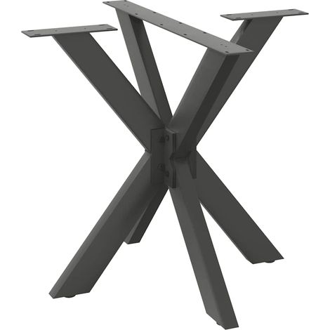 Esstischbein in Spinnenform Anthrazit 85x85x(72-73) cm Stahl