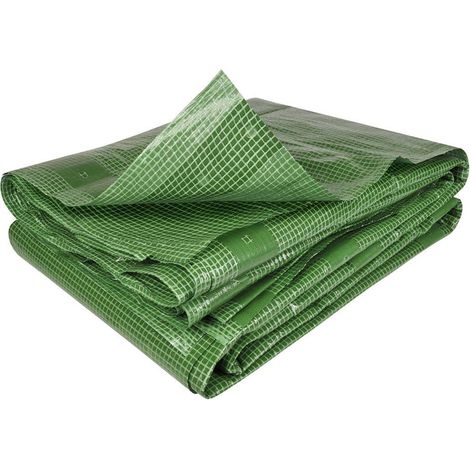 TERRE JARDIN - Lona reforzada verde 160 g/m2 recortable Verde 4 x 6