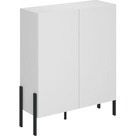 Aparador Etsore 103, Blanco, 135x114cm, Número de puertas: 040cm, Aglomerado laminado (1/5)