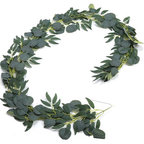 Plantes grimpantes artificielles 3D en rotin vert, sans odeur et réutilisables pour décoration murale intérieure/extérieure (1/5)