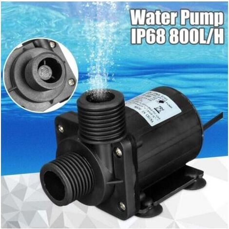 12V Pompe à eau submersible sans balai 800L / H 5M pour système de circulation d'eau de système de circulation solaire de la piscine Fontaine (1/4)