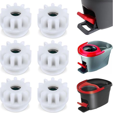 Set of 6 Spin Mop Replacement Parts - Pedal Mop - Replacement Gear Wheel for Mop - Replacement Toothed Wheels for Vileda and Others
