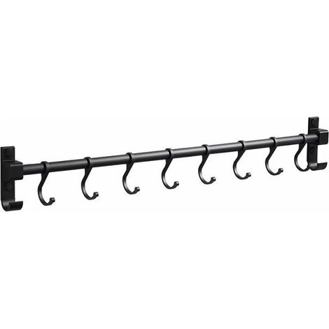 Barre de Cuisine Aluminium Barre Murale 50CM Porte Ustensiles de Cuisine avec 8 Crochets (1/5)