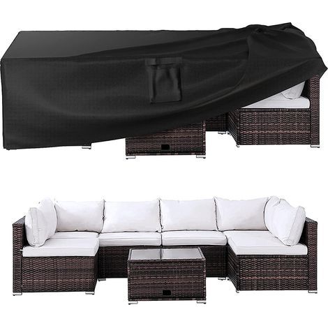 180x120x74cm Housses de Meubles de Jardin,Housse Salon De Jardin Imperméables,Housse Salon de Jardin, Housse de Table Extérieur Bâche Tissu 210D Oxford,Anti-UV (1/4)