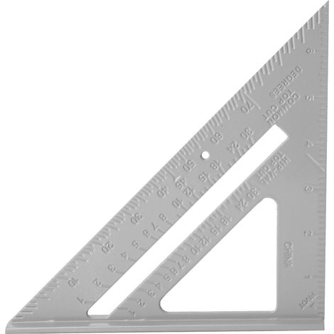 Équerre triangulaire en alliage d'aluminium de 7 pouces pour menuiserie, outil de mesure à angle 45/90 degrés (1/5)