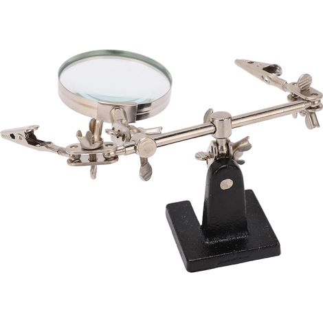 Loupe de soudure 3X à cadre fixe et pince de table flexible pour la maintenance (1/5)