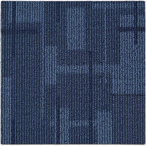 Dalles de moquette Antistatiques et absorbant les sons Andorra Bleu 50 x 50 cm (1/5)