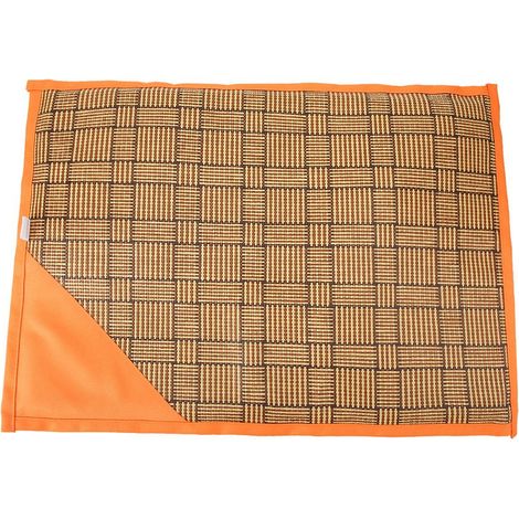 Tapis Rafraîchissant Pour Chien Et Chat - Fibre De Bambou Imperméable - Coussin D'été Confortable - Taille M Orange (1/5)