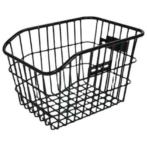 Panier Vélo Arrière, 20L avec Réflecteur, Metal Noir (1/5)