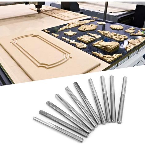 3,175 Zoll Doppelschneider-Schaftfräser aus Hartmetall, 10 Stück, 900,3 mm. (1/5)