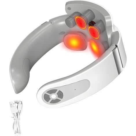 Masajeador de cuello multifuncional, 6 modos, 15 niveles de intensidad, masajeador de cuello y hombros, masajeador de cuello eléctrico con función de calor y vibración. (1/5)