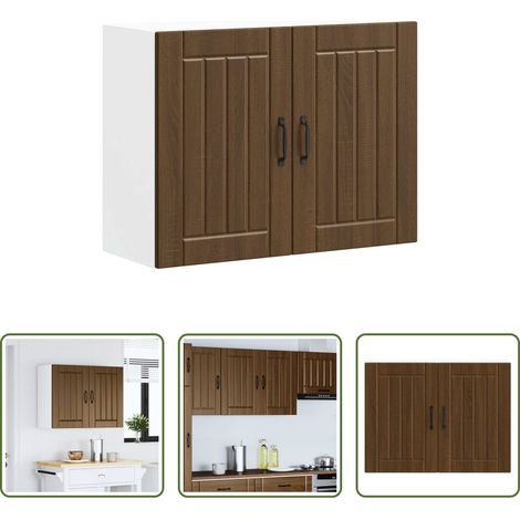 vidaXL Wandregal -  Küchen-Hängeschrank Lucca Braun Eichen-Optik Holzwerkstoff (1/5)