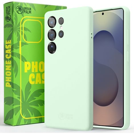 Funda de silicona UrbanPalm para Samsung Galaxy S25 Ultra con MagSafe, color verde menta. (1/5)
