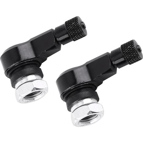 universelle 11,3-mm-Motorradreifenventile aus schwarzem Aluminium mit 90-Grad-Winkelspitzen (1/5)