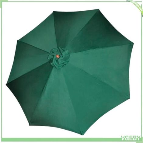 Parasol - FAFEICY - 40436 - Vert - Ø 3 m - Mât en bois dur (1/5)