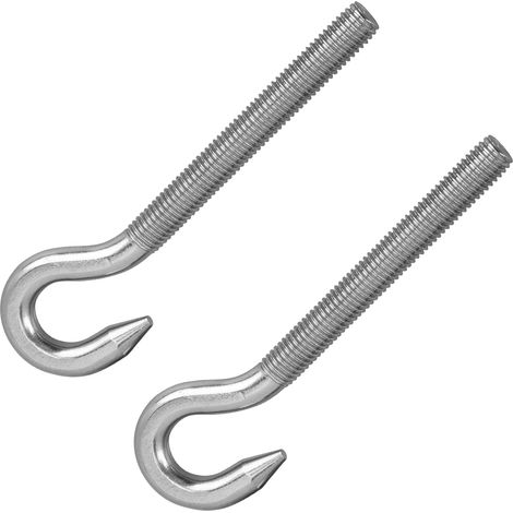 Crochet à Vis M12 en Acier Inoxydable, 2 Pièces pour Cintres - Haute Durabilité et Anticorrosion (1/5)