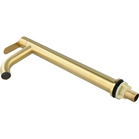 Robinet pour vasque, inox, doré, eau froide, pour sanitaires (1/5)