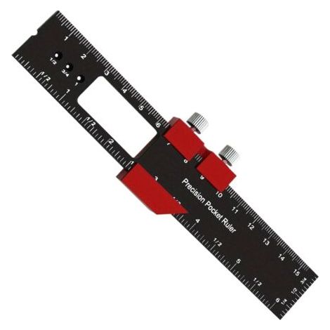 Règle de précision pour le travail du bois - Jauge de marquage - Outils de mesure de précision - Outils de charpentier - Règle de traçage en alliage d'aluminium pour le marquage et la mesure