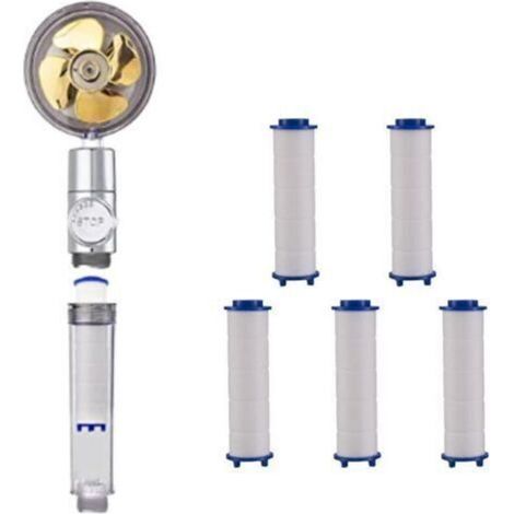 Lot de 5 filtres pour douchette - SAVEWATER POWER - VENTEO - Filtre remplaçable - Pour pommeau de douche - Système de filtration des particules