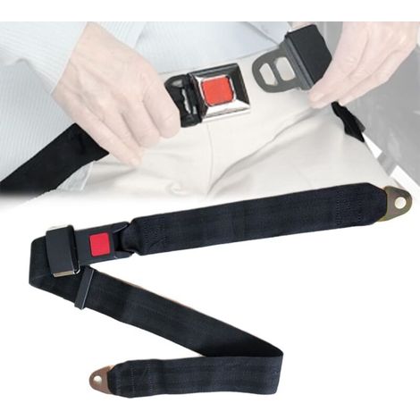 Ceinture de sécurité universelle rétractable réglable à 2 points pour siège d'autobus de voiture (1/4)