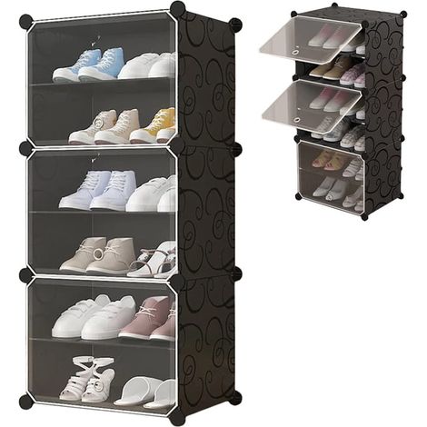 Modularer Schuhschrank mit 6 Ebenen