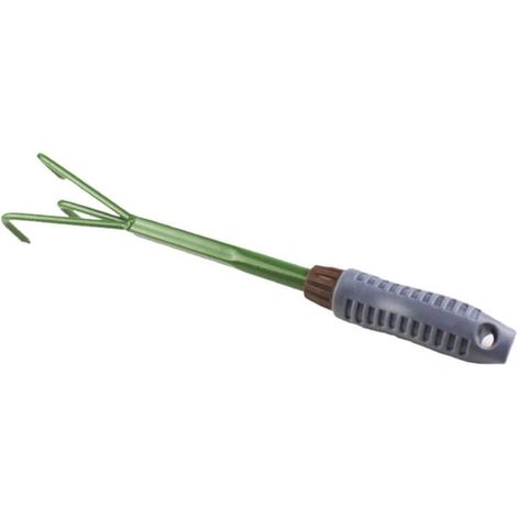 Râteau de jardin en métal à trois dents, râteau à gazon, râteau à feuilles, râteau en fer, outil agricole